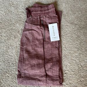 Athleta Cabo wide leg linen pant